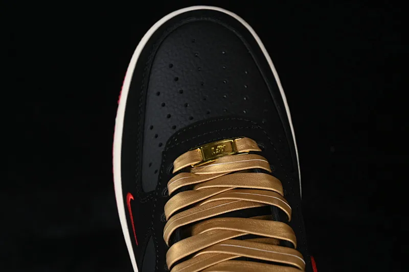 All Categories Nk Air Force 1 Air Force Series Nk Air Force 1 Low Air Force Low Nike Air Force 1'07 Low Black Gold Red Flame Air Force One Low Casual Shoes NH0601-528